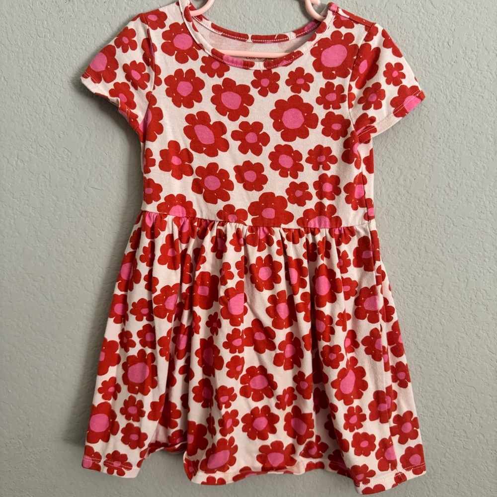 5T Cat & Jack Red floral dress